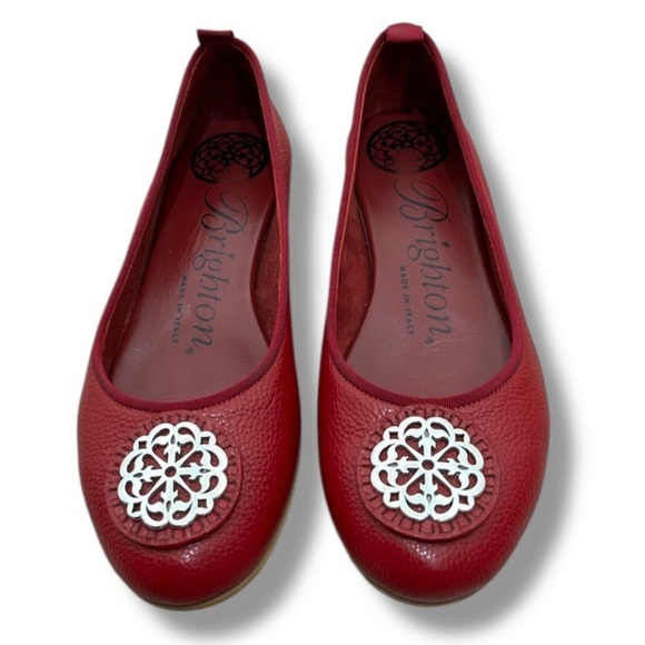 Brighton Shoes - Brighton Aleta Flats in Lipstick Red Womens Size 7 Loafers Ballet Flats Slip On